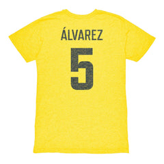 Kevin Álvarez Club America 1863FC Vintage Player Name & Number Tri-blend T-Shirt Yellow