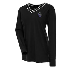 Colorado Rockies Antigua Women's Symbolic Long Sleeve V-Neck Top Sale
