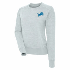 Detroit Lions Antigua Women's Forward Fleece Pullover Sweatshirt - Heather Gray - NFL