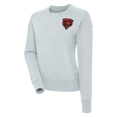 Chicago Bears Antigua Women's Forward Fleece Pullover Sweatshirt - Heather Gray - NFL