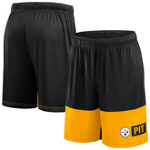 Pittsburgh Steelers Big & Tall Best of the Best Performance Shorts - Black/Gold - Fanatics