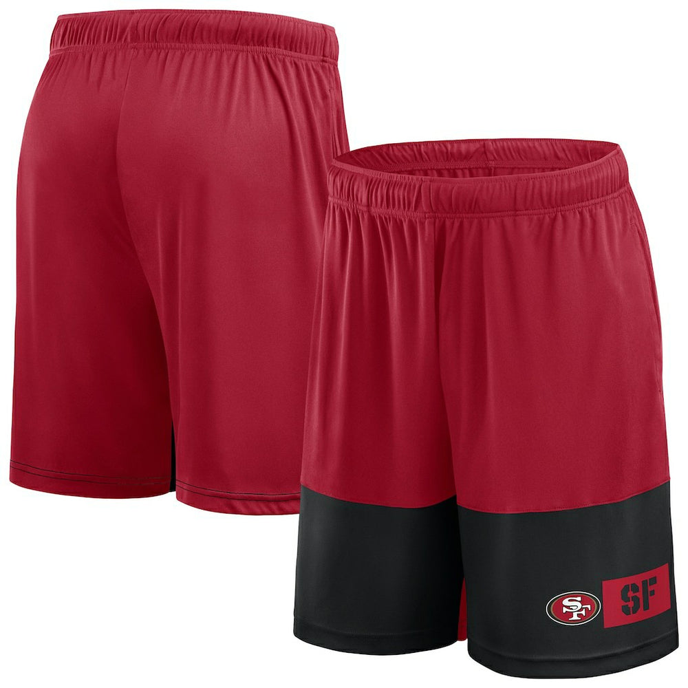 San Francisco 49ers Big & Tall Best of the Best Performance Shorts - Scarlet/Black - Fanatics