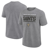 New Orleans Saints Big & Tall Top Notch T-Shirt - Heather Gray - Fanatics