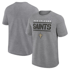 New Orleans Saints Big & Tall Top Notch T-Shirt - Heather Gray - Fanatics