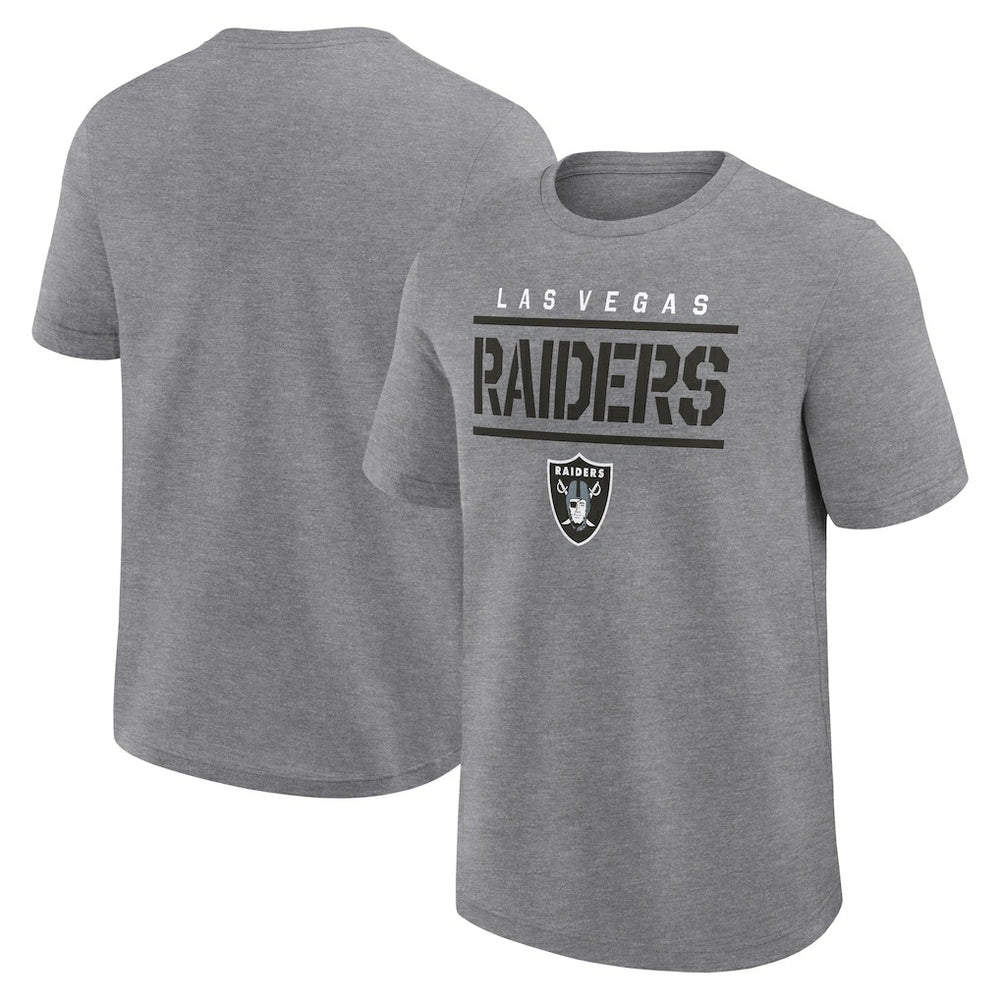 Las Vegas Raiders Big & Tall Top Notch T-Shirt - Heather Gray - Fanatics