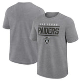 Las Vegas Raiders Big & Tall Top Notch T-Shirt - Heather Gray - Fanatics