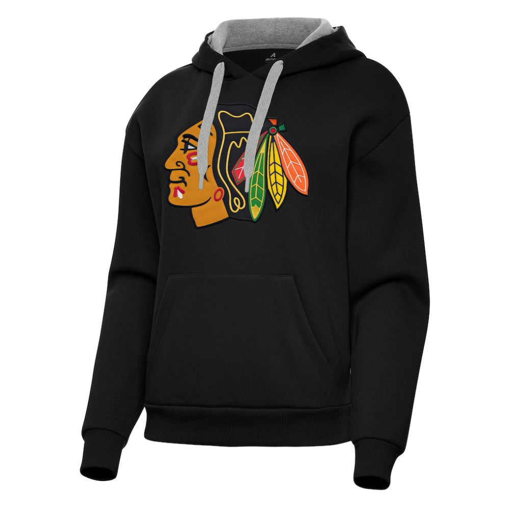 Chicago Blackhawks Antigua Women's Victory Pullover Hoodie - Black | NHL sale