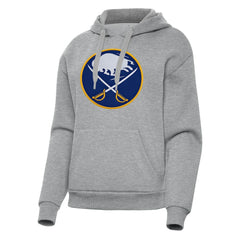Buffalo Sabres Antigua Women's Victory Pullover Hoodie - Heather Gray | NHL Lifestyle