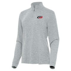 Carolina Hurricanes Antigua Women's Mentor Quarter-Zip Mock Long Sleeve Top - Heather Gray | NHL sale