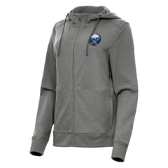 Buffalo Sabres Antigua Women's Seeker Full-Zip Hoodie - Heather Black | NHL Clearance
