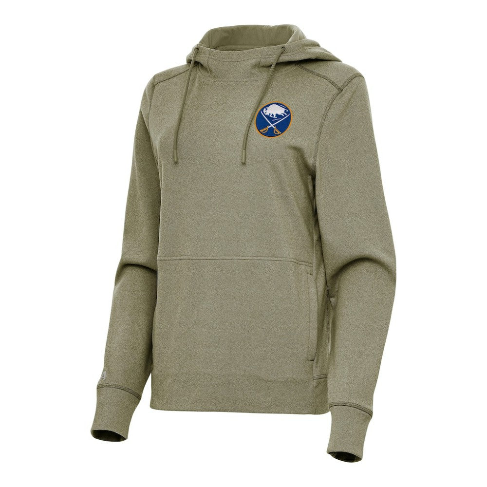 Buffalo Sabres Antigua Women's Justice Pullover Hoodie - Olive | NHL near me