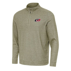 Carolina Hurricanes Antigua Subtle Quarter-Zip Sweatshirt - Olive | NHL Clearance