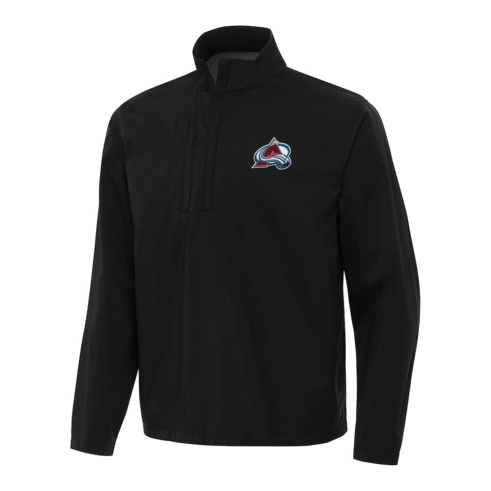 Colorado Avalanche Antigua Brisk Quarter-Zip Windbreaker - Black | NHL near me