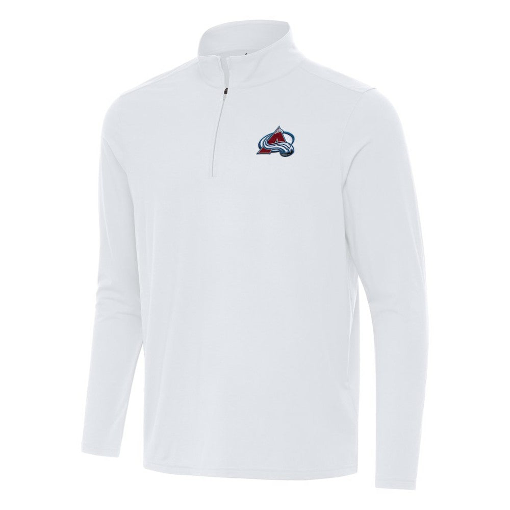 Colorado Avalanche Antigua Intent Quarter-Zip Top - White | NHL Clearance