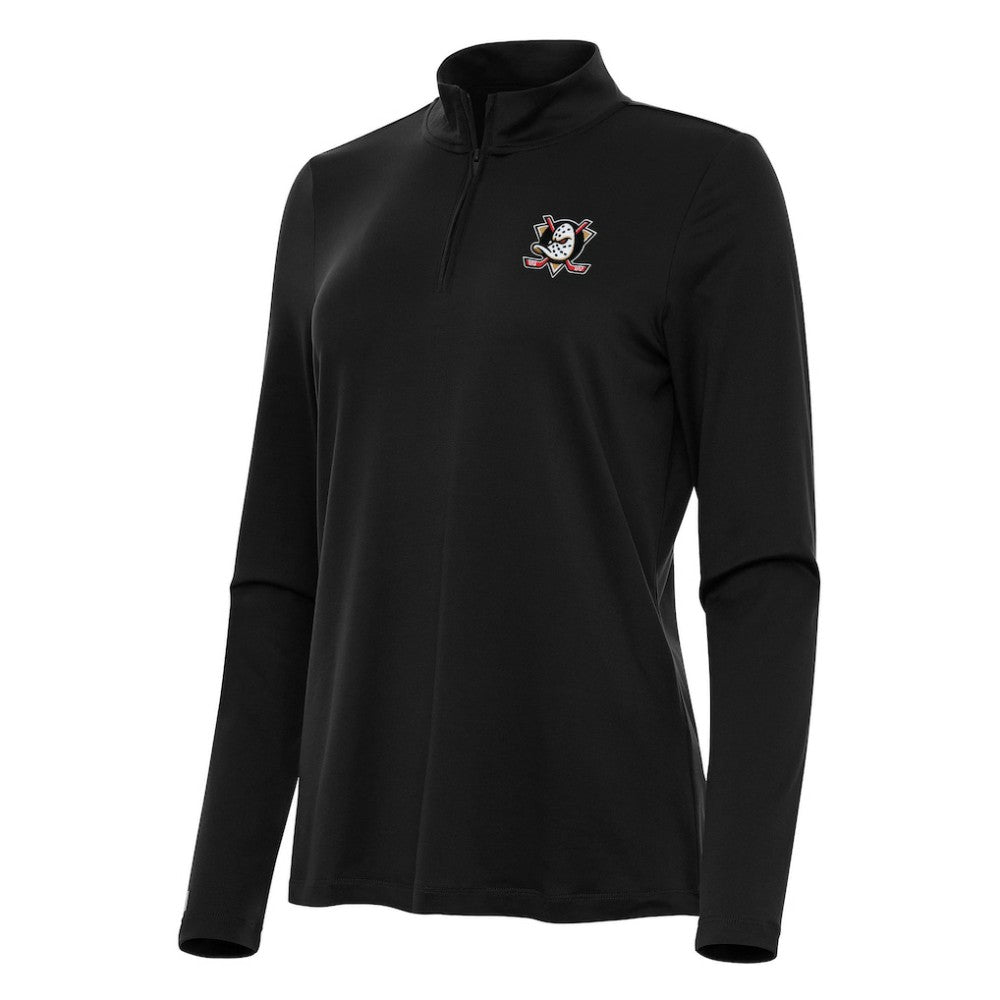 Anaheim Ducks Antigua Women's Reprocess Quarter-Zip Top - Black | NHL discount