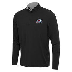 Colorado Avalanche Antigua Content Quarter-Zip Pullover Top - Black/Gray | NHL Lifestyle