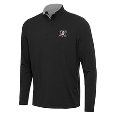 Anaheim Ducks Antigua Content Quarter-Zip Pullover Top - Black/Gray | NHL on sale