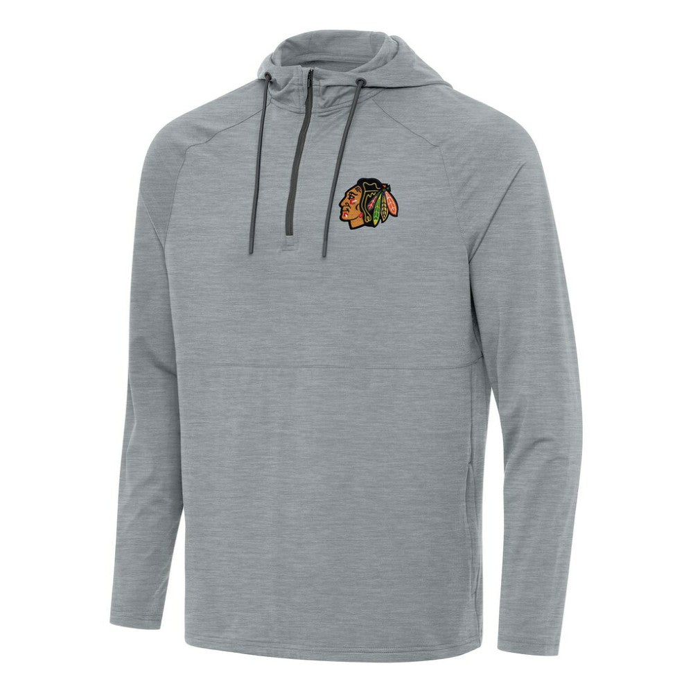 Chicago Blackhawks Antigua Spikes Quarter-Zip Hoodie - Heather Gray | NHL online