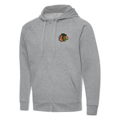 Chicago Blackhawks Antigua Big & Tall Victory Full-Zip Hoodie - Heather Gray | NHL on sale