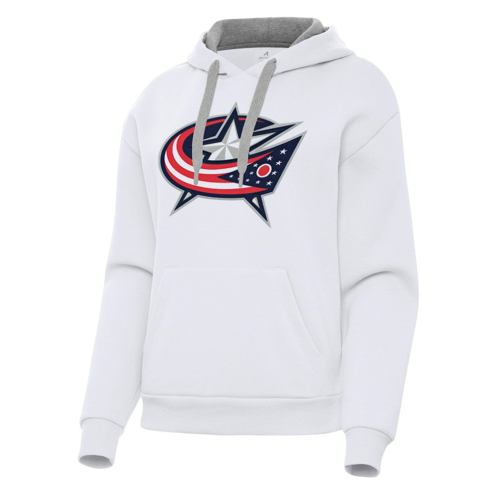 Columbus Blue Jackets Antigua Women's Victory Pullover Hoodie - White | NHL discount