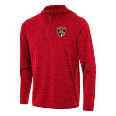 Florida Panthers Antigua Tidy Quarter-Zip Hoodie - Heather Red | NHL Lifestyle