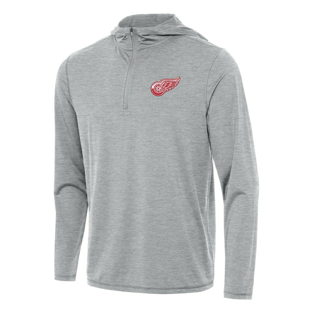 Detroit Red Wings Antigua Tidy Quarter-Zip Hoodie - Heather Gray | NHL sale