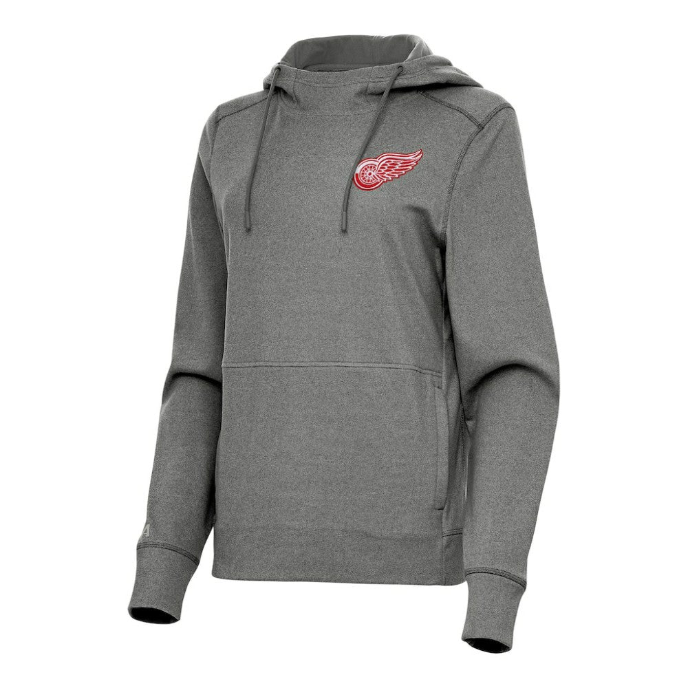 Detroit Red Wings Antigua Women's Justice Pullover Hoodie - Heather Black | NHL discount