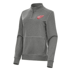 Detroit Red Wings Antigua Women's Crush Quarter-Zip Fleece Sweatshirt - Heather Black | NHL sale