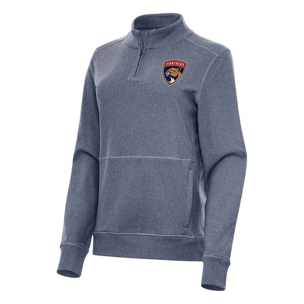 Florida Panthers Antigua Women's Crush Quarter-Zip Fleece Sweatshirt - Heather Navy | NHL discount
