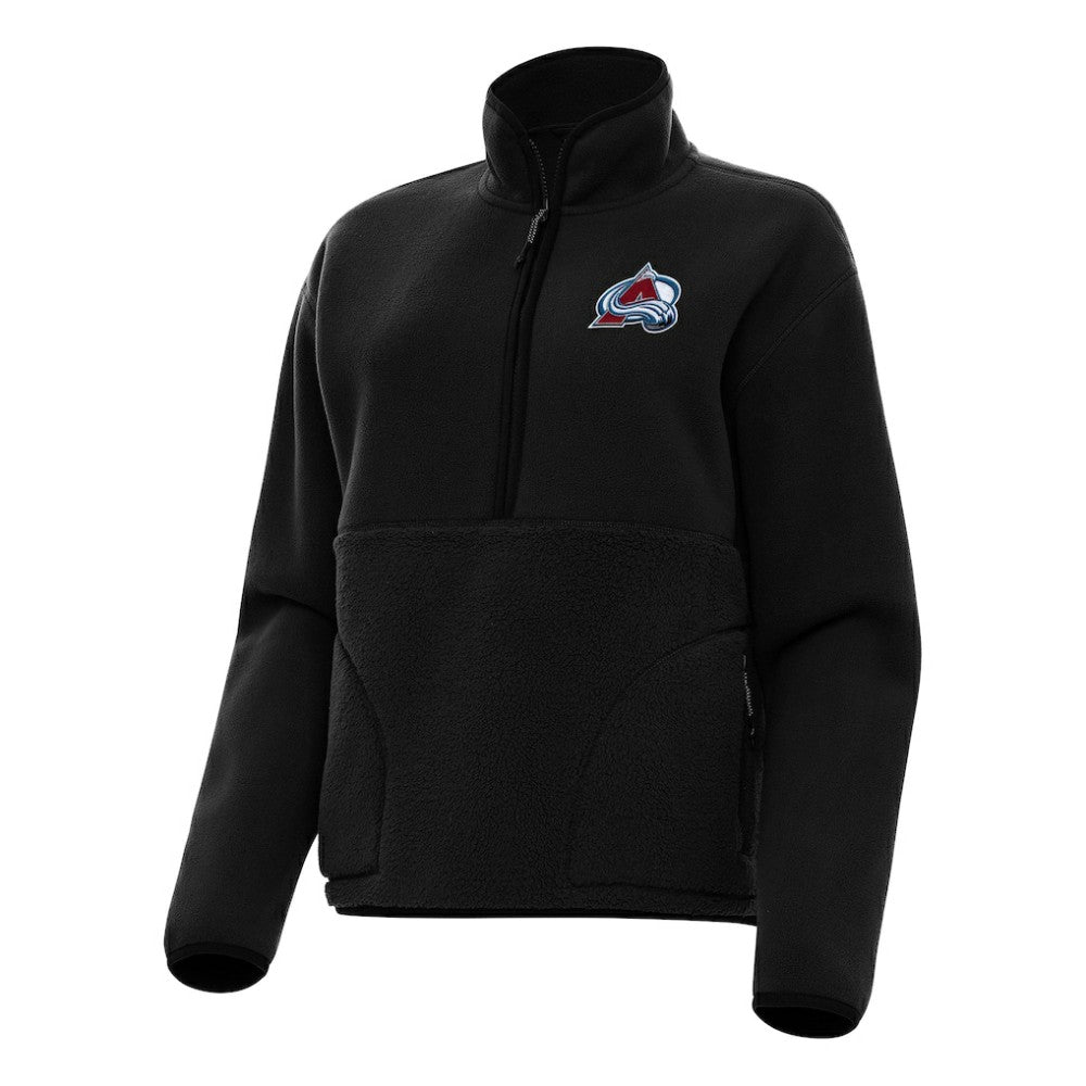 Colorado Avalanche Antigua Women's Figure Half-Zip Pullover Sweatshirt - Black | NHL near me