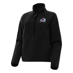 Colorado Avalanche Antigua Women's Figure Half-Zip Pullover Sweatshirt - Black | NHL near me