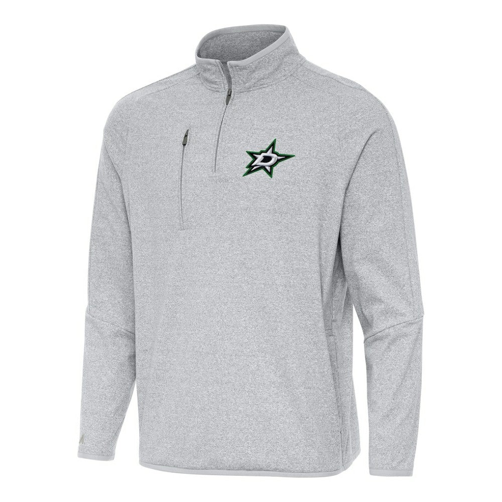 Dallas Stars Antigua Certain Quarter-Zip Tri-Blend Sweatshirt - Heather Gray | NHL near me