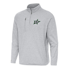 Dallas Stars Antigua Certain Quarter-Zip Tri-Blend Sweatshirt - Heather Gray | NHL near me