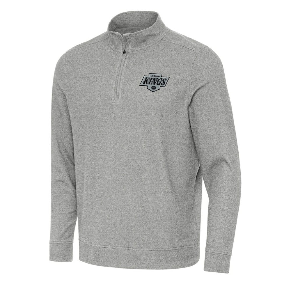 Los Angeles Kings Antigua Subtle Quarter-Zip Sweatshirt - Heather Gray | NHL sale