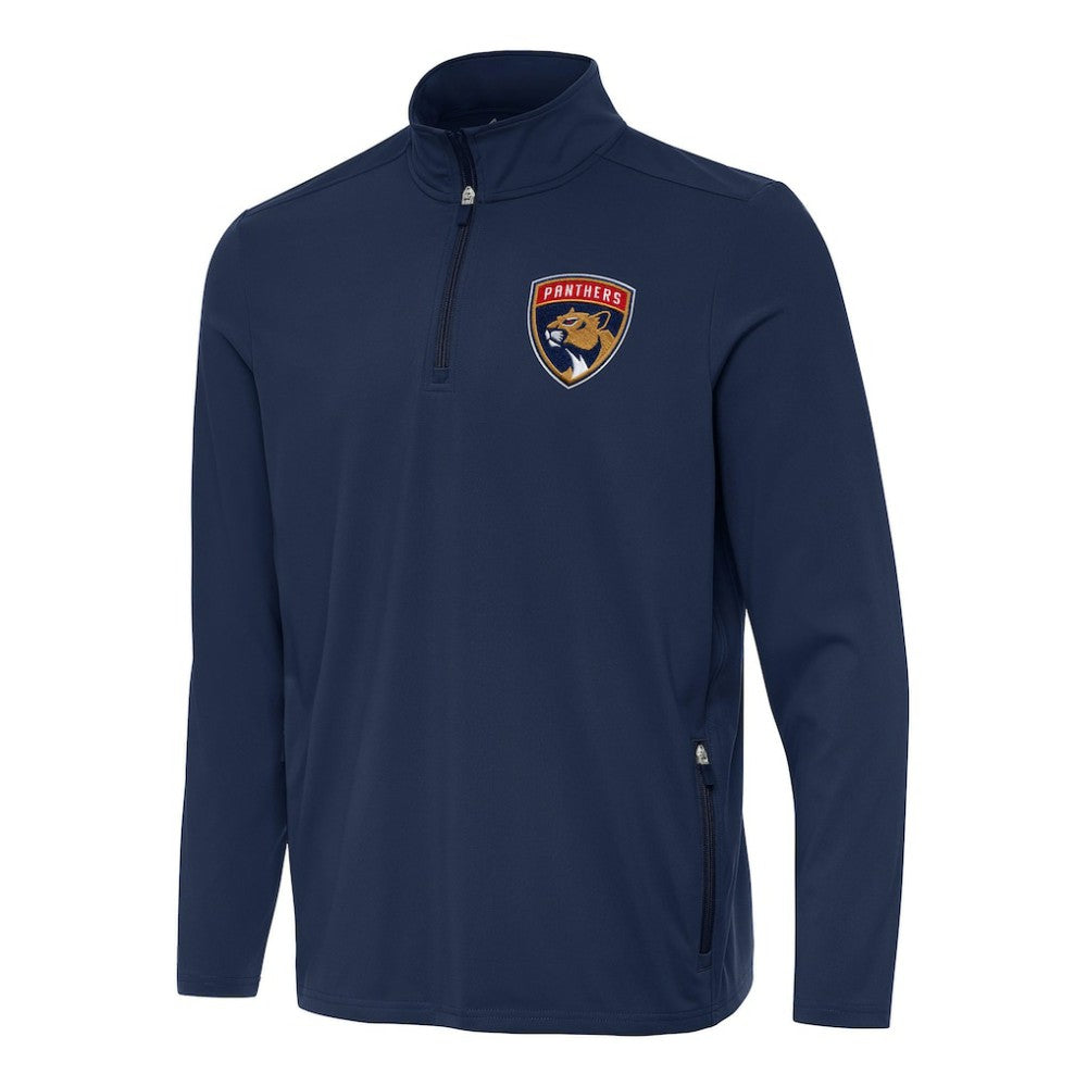 Florida Panthers Antigua Perilous Quarter-Zip Sweatshirt - Navy | NHL Lifestyle