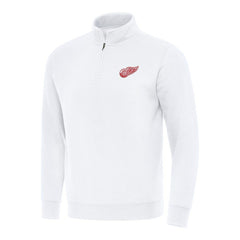 Detroit Red Wings Antigua Victory Quarter-Zip Mock Sweatshirt - White | NHL sale