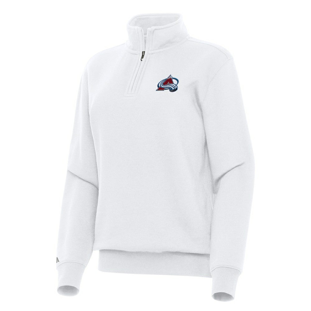 Colorado Avalanche Antigua Women's Victory Quarter-Zip Sweatshirt - White | NHL discount