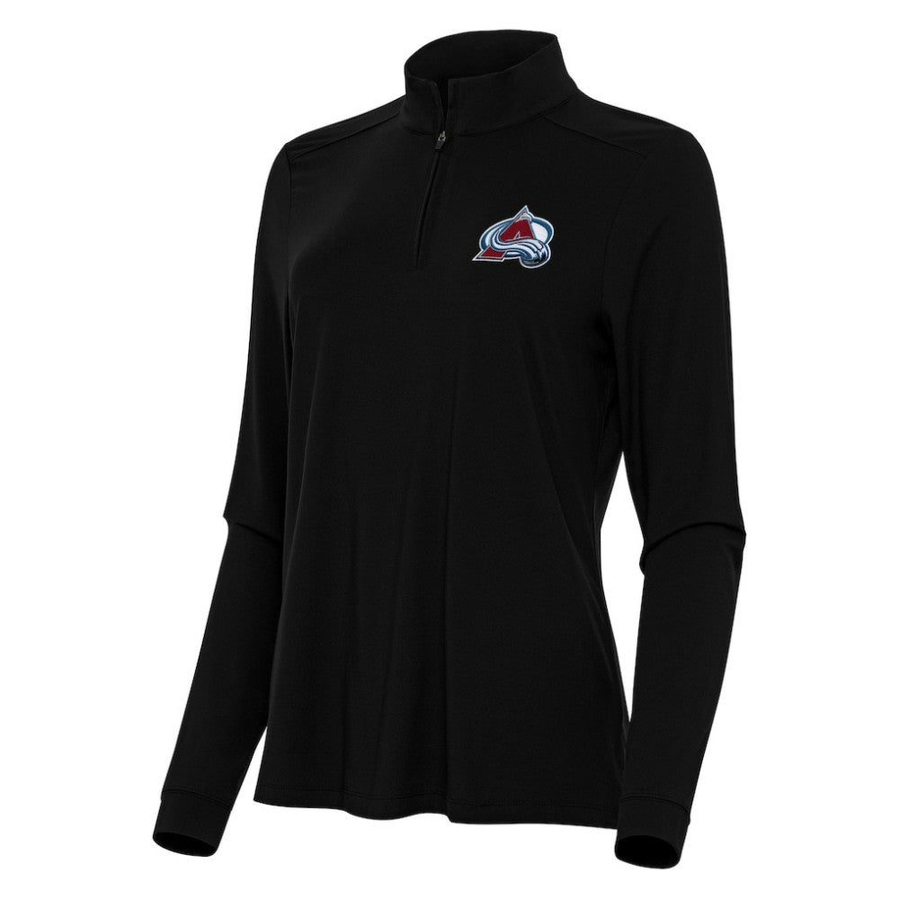 Colorado Avalanche Antigua Women's Intent Quarter-Zip Top - Black | NHL Clearance