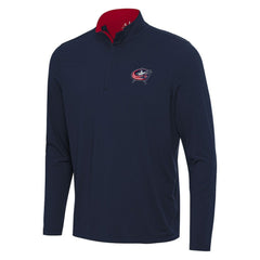 Columbus Blue Jackets Antigua Content Quarter-Zip Pullover Top - Navy/Red | NHL discount