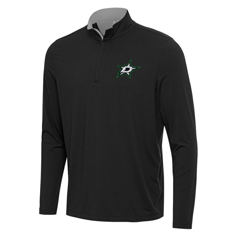 Dallas Stars Antigua Content Quarter-Zip Pullover Top - Black/Gray | NHL sale