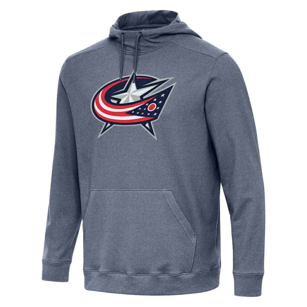 Columbus Blue Jackets Antigua Cloud Pullover Hoodie - Heather Navy | NHL Clearance