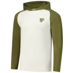 Pittsburgh Penguins Antigua Intrepid Sand Raglan Long Sleeve Hoodie T-Shirt - Cream/Olive | NHL discount