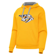 Nashville Predators Antigua Women's Victory Pullover Hoodie - Gold | NHL discount
