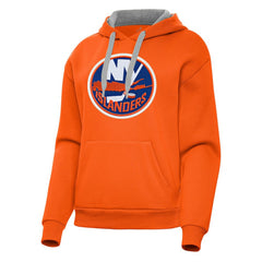 New York Islanders Antigua Women's Victory Pullover Hoodie - Orange | NHL online