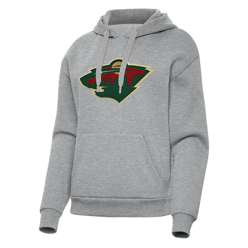 Minnesota Wild Antigua Women's Victory Pullover Hoodie - Heather Gray | NHL discount