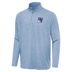 New York Rangers Antigua Hunk Quarter-Zip Top - Heather Blue | NHL discount