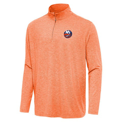 New York Islanders Antigua Hunk Quarter-Zip Top - Heather Orange | NHL online