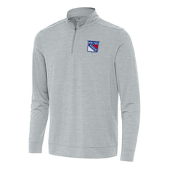 New York Rangers Antigua Bright Quarter-Zip Top - Heather Gray | NHL online