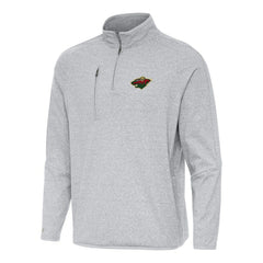 Minnesota Wild Antigua Certain Quarter-Zip Tri-Blend Sweatshirt - Heather Gray | NHL discount
