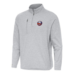 New York Islanders Antigua Certain Quarter-Zip Tri-Blend Sweatshirt - Heather Gray | NHL on sale